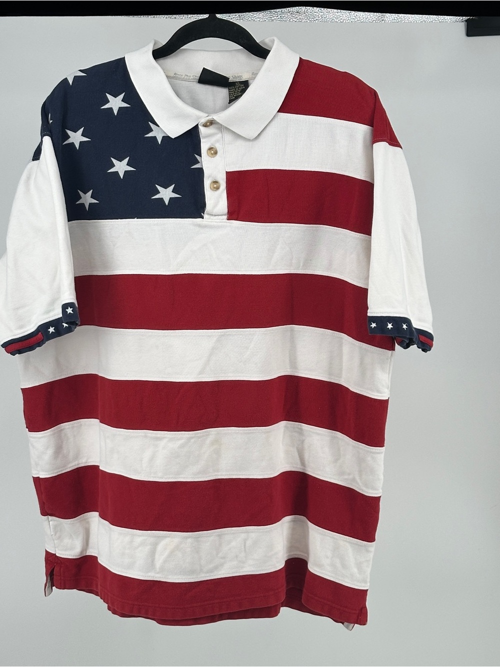 RedHead For Bass Pro Shops Red, White & Blue American Flag XL Patriotic Polo